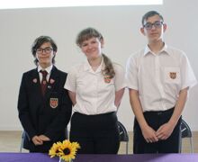 Student team at DET public speaking competition