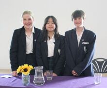 Student team at DET public speaking competition