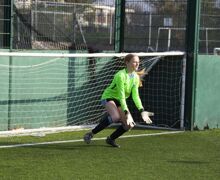 Goalie in a football match